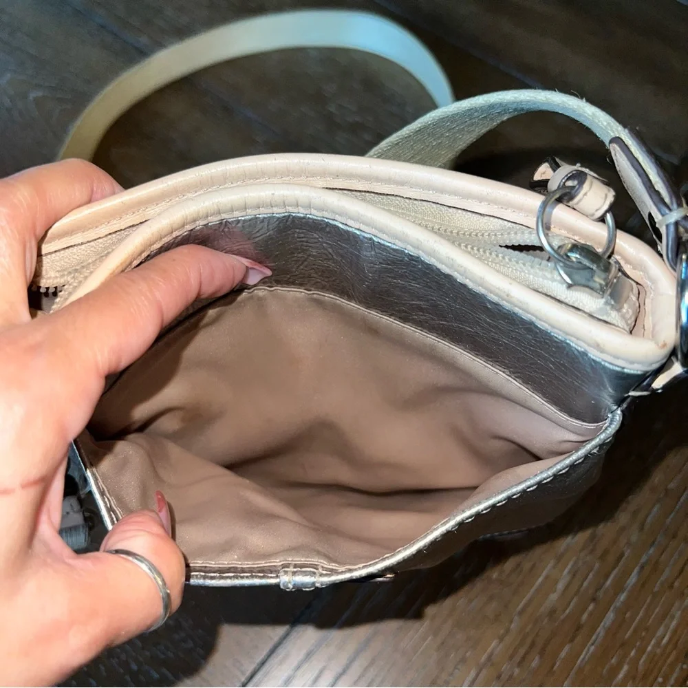 Coach Silver Metallic Crossbody Bag - Picture 7 of 16